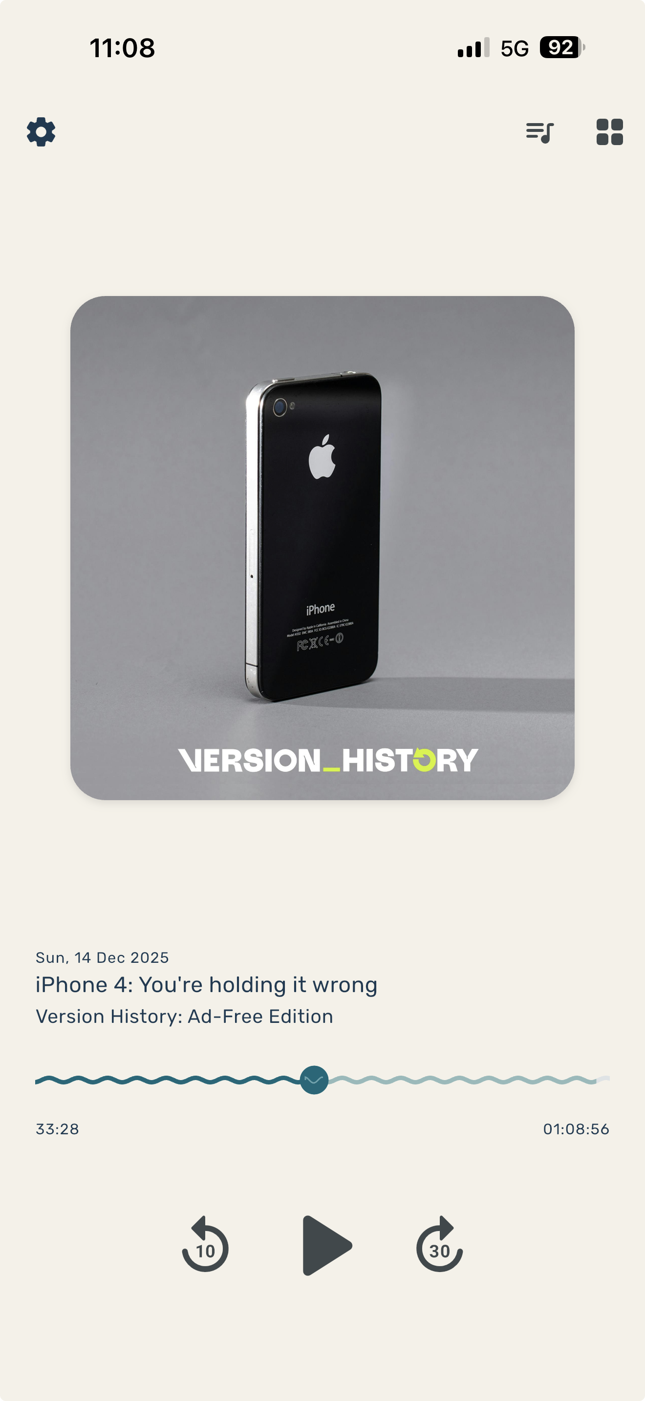 Crest app home screen